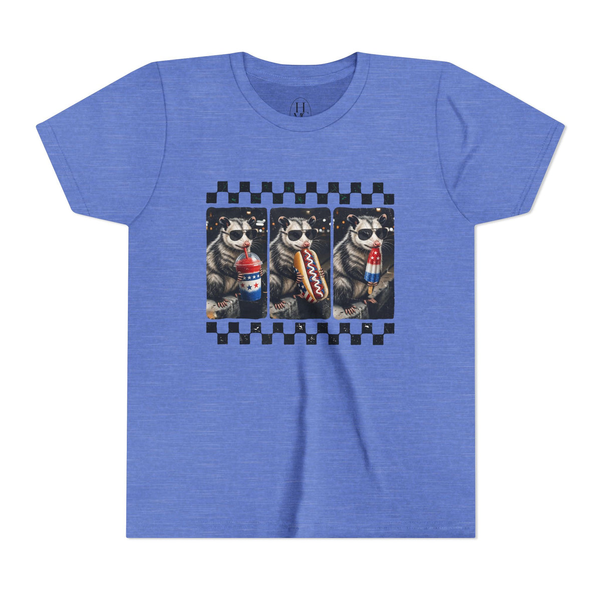 Opossum 4th of July Youth Graphic Tee