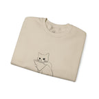 Cat Minimalist Crewneck Sweatshirt