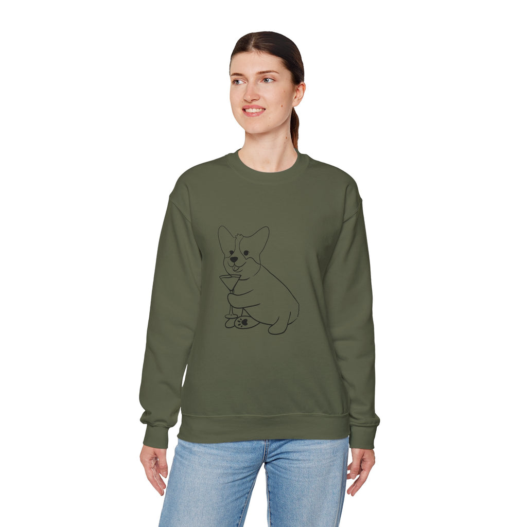 Corgi Cocktail Crewneck Sweatshirt