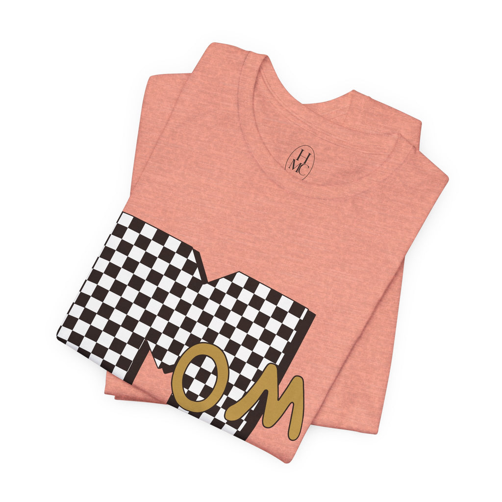 Checkerboard 'Mom' Graphic Tee