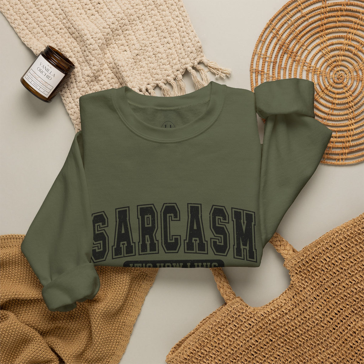 "Sarcasm: It's How I Hug" Graphic Pullover