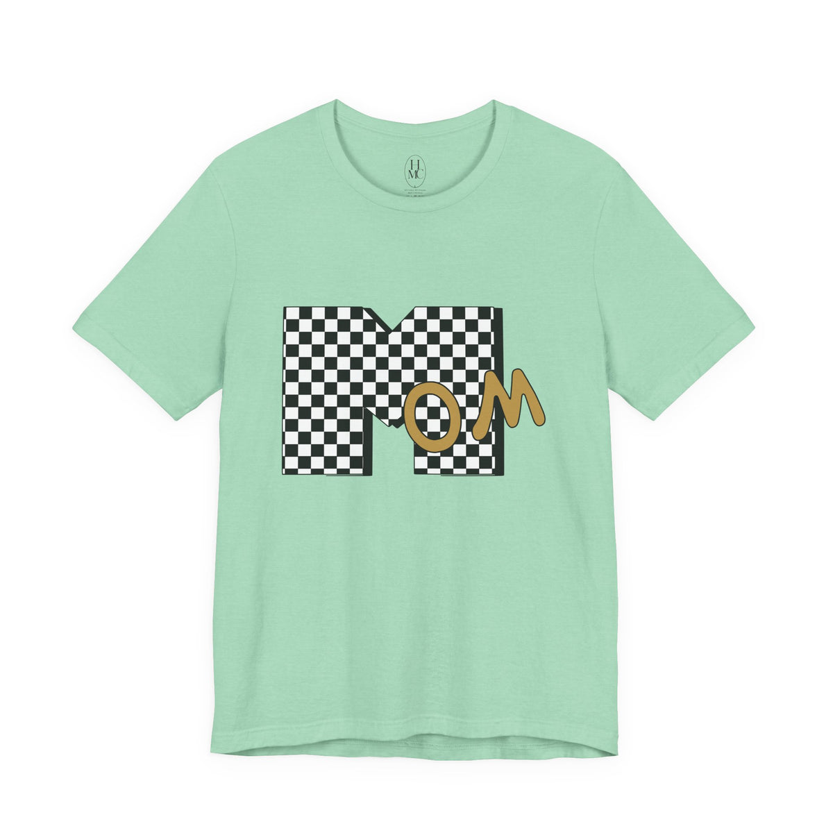 Checkerboard 'Mom' Graphic Tee