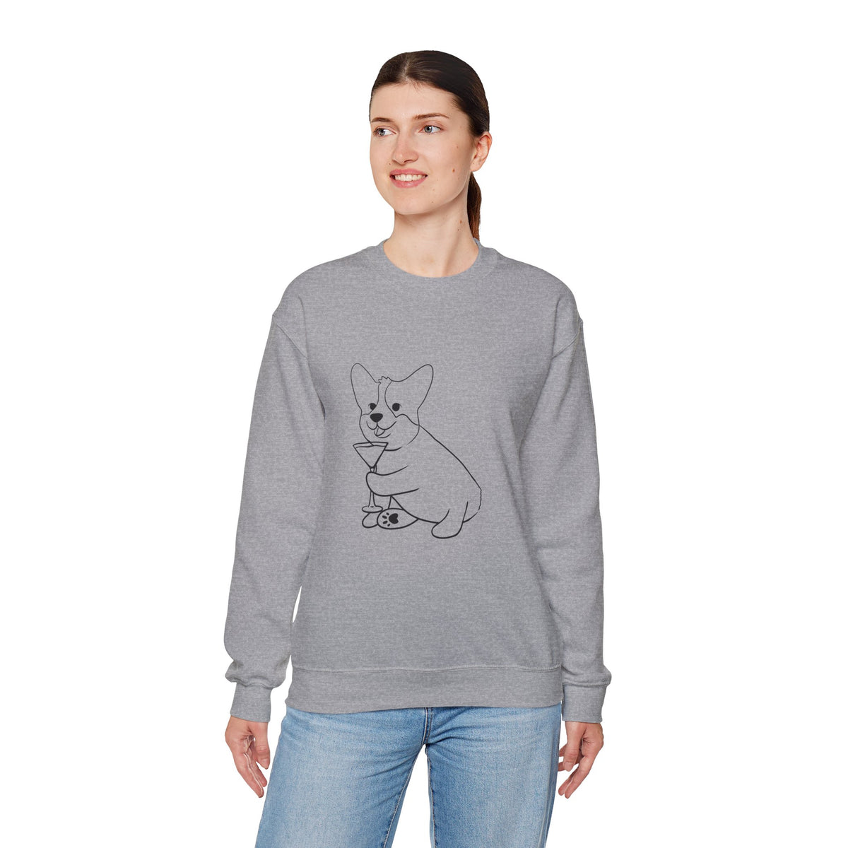Corgi Cocktail Crewneck Sweatshirt