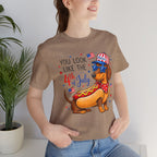 You Look Like the 4th of July' Patriotic Hot Dog graphic Tee