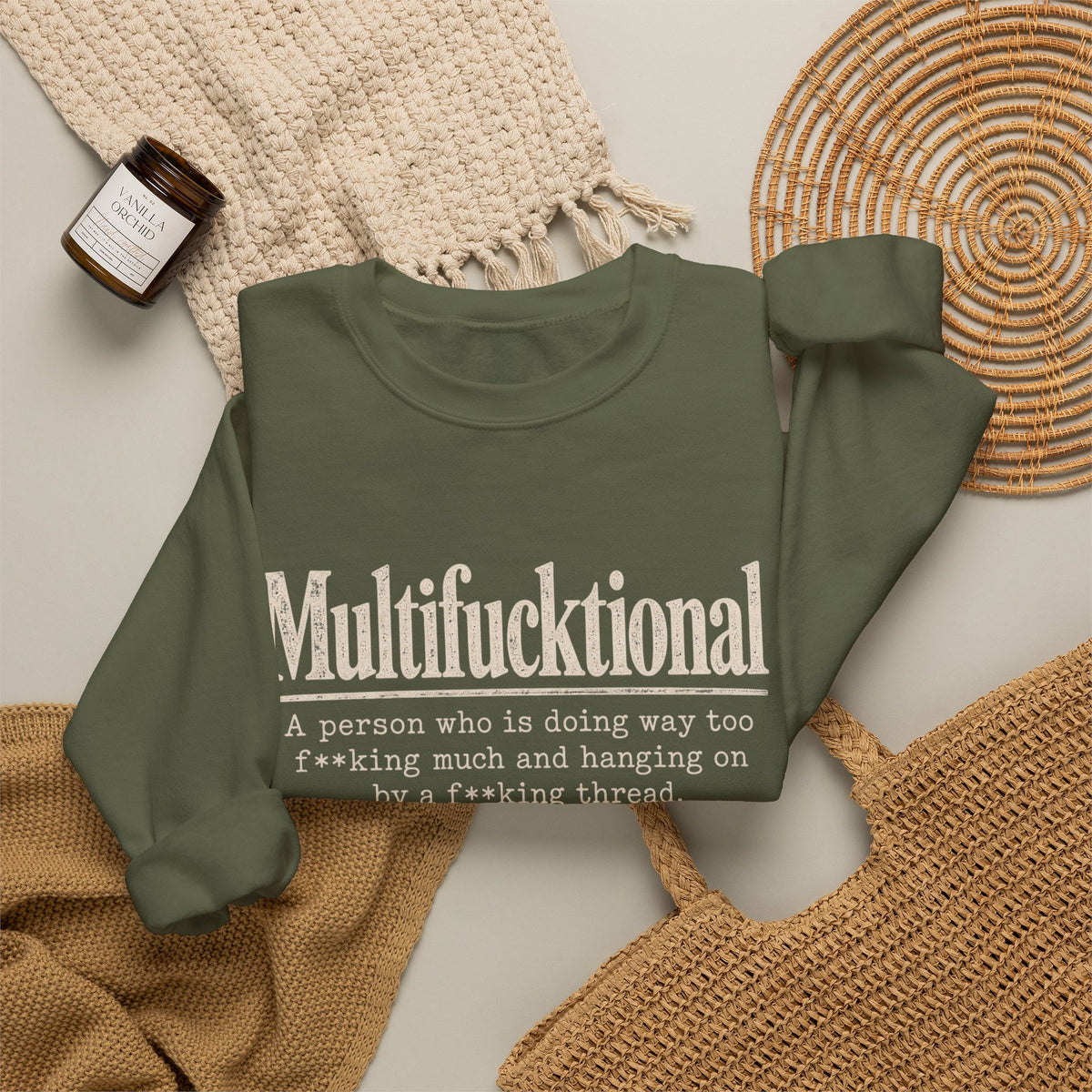 Multifucktional  Crewneck Sweatshirt