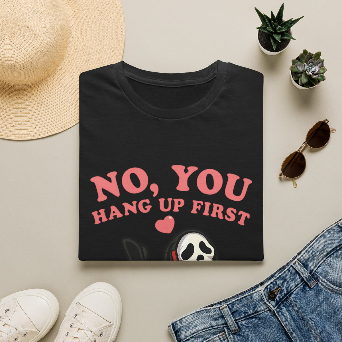 No you Hang Up First Halloween Graphic Tee