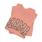 Women's Casual 'MAMA' Leopard Print Graphic Tee