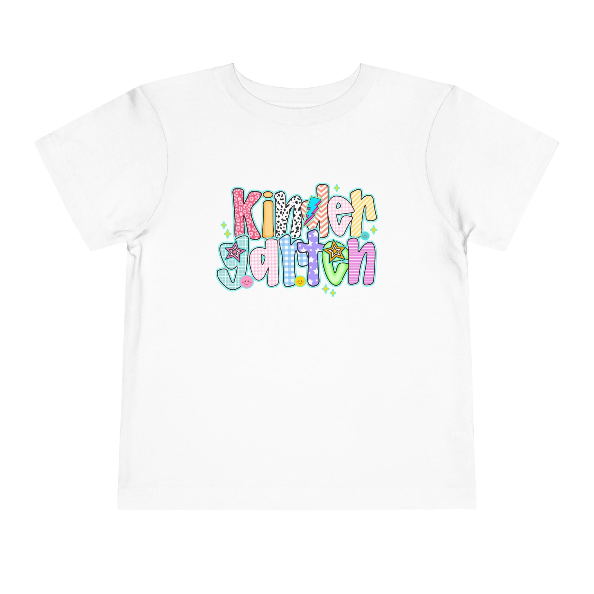 Kindergarten Back To School Doodle Script - Toddler Graphic T-shirt