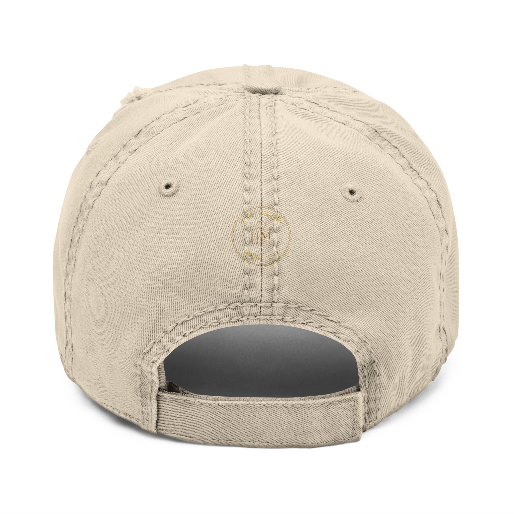 Embroidered "Dog Mom" Distressed Hat