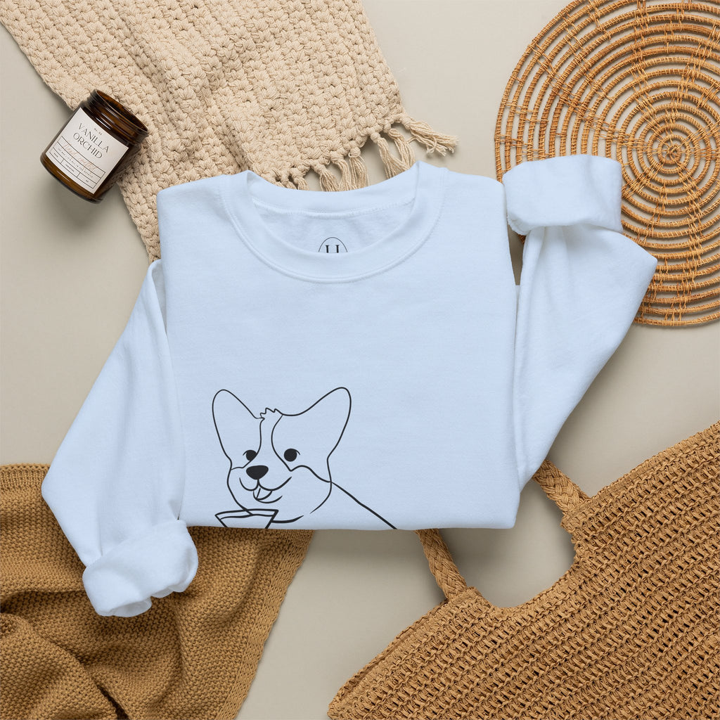 Corgi Cocktail Crewneck Sweatshirt