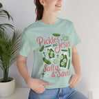 Pickles and Jesus Salty & Saved T-Shirt
