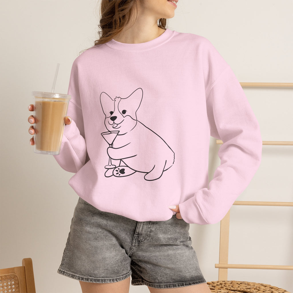 Corgi Cocktail Crewneck Sweatshirt