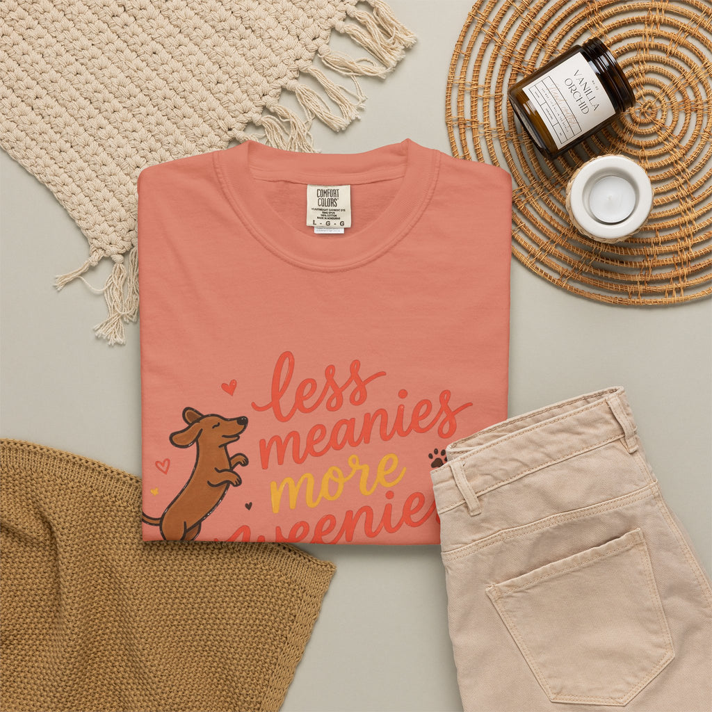 Less Meanies More Weenies Dachshund Graphic T-Shirt