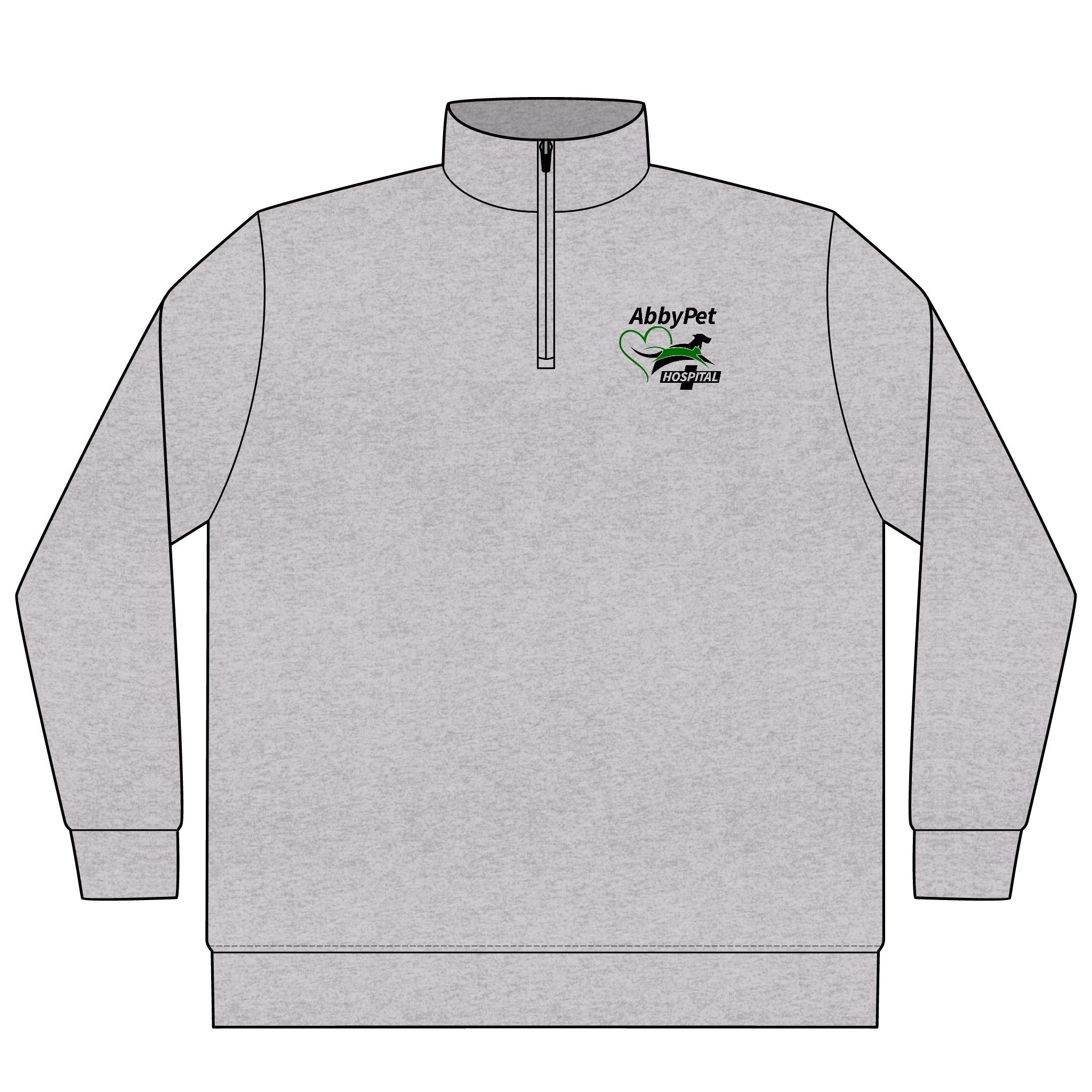 Abby Pet Logo Embroidered Quarter-Zip Pullover