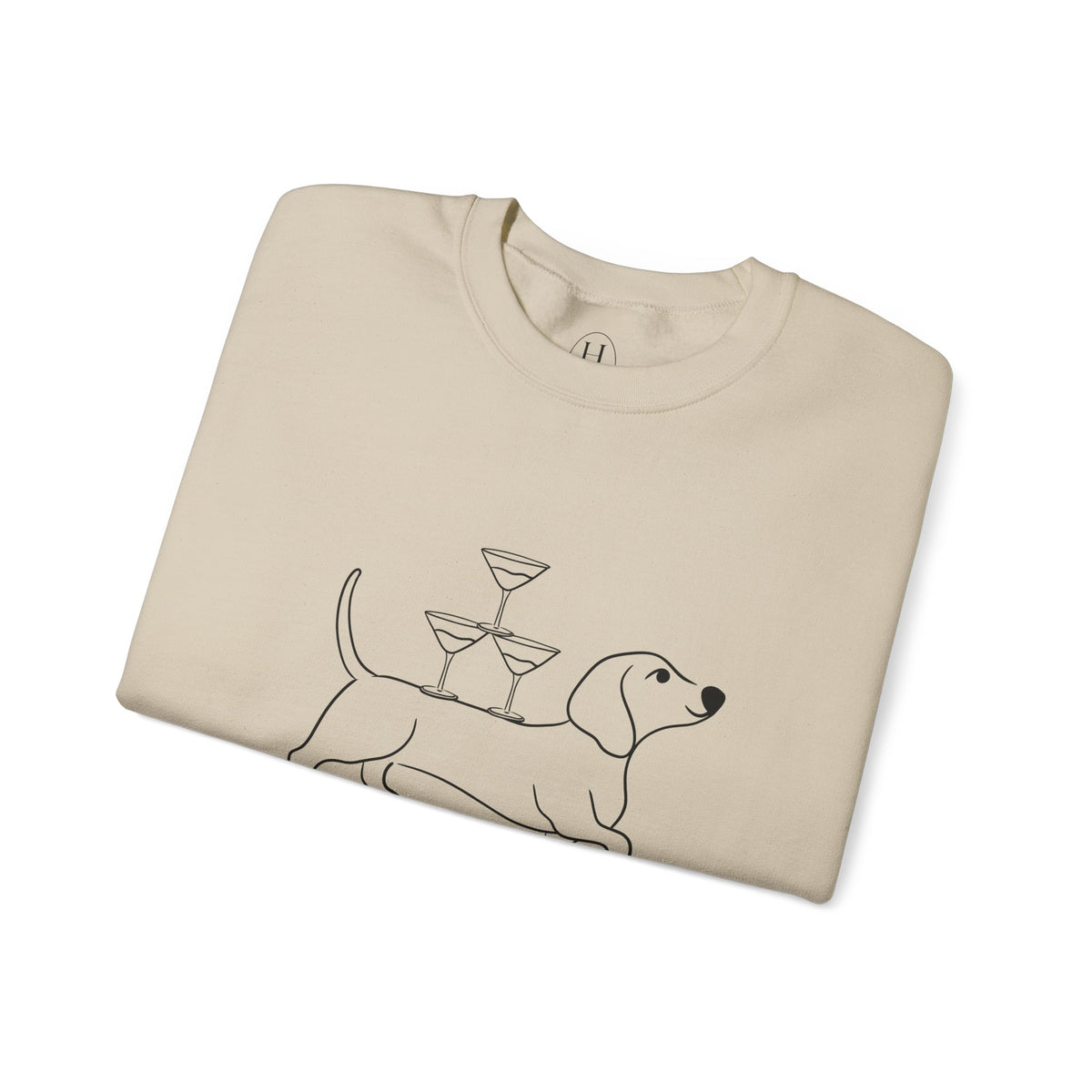 Dachshund Cocktail Crewneck Sweatshirt