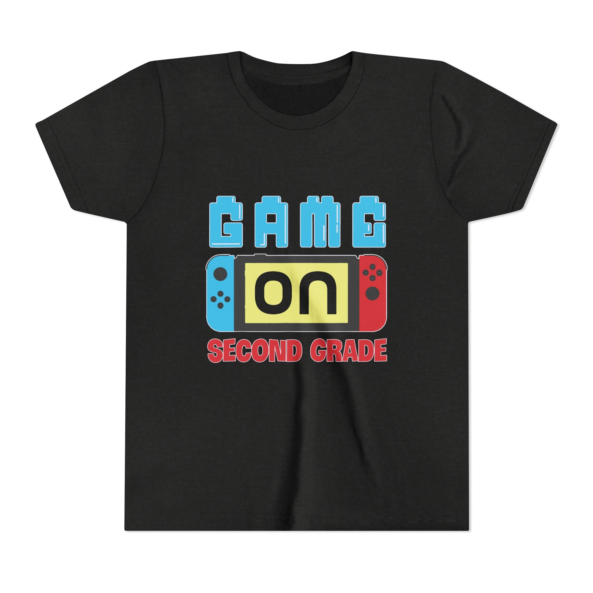 "Game On" Second Grade Gamer Shirt (Custom Name)