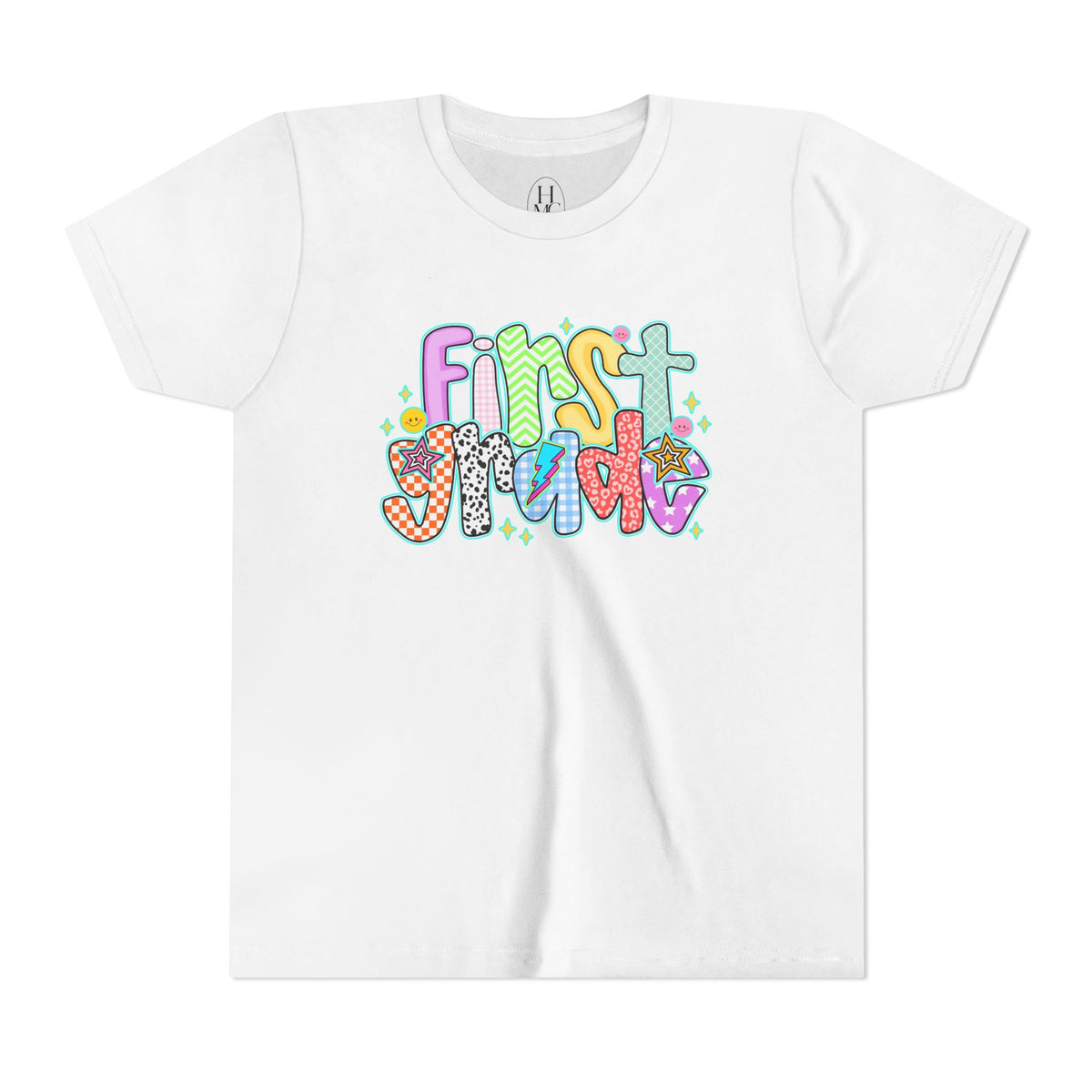 1st grade back to school doodle Youth Graphic Tee