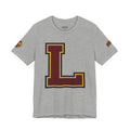 Letter L Varsity T-Shirt - LIONS Custom - Order one size bigger to achieve the look as the female shown.
