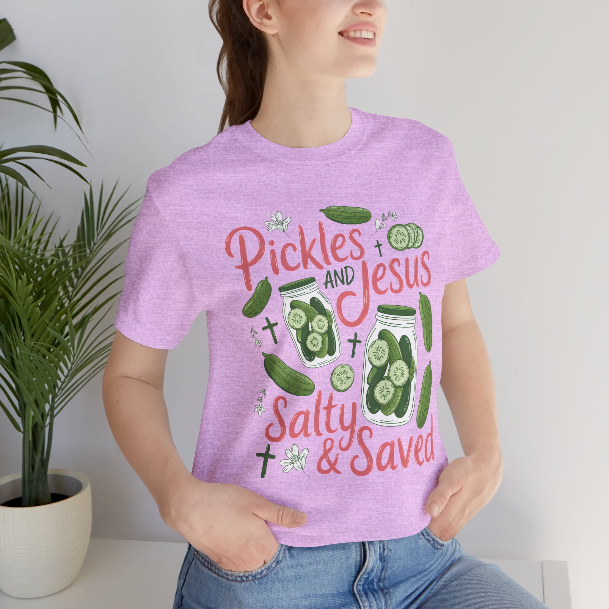 Pickles and Jesus Salty & Saved T-Shirt