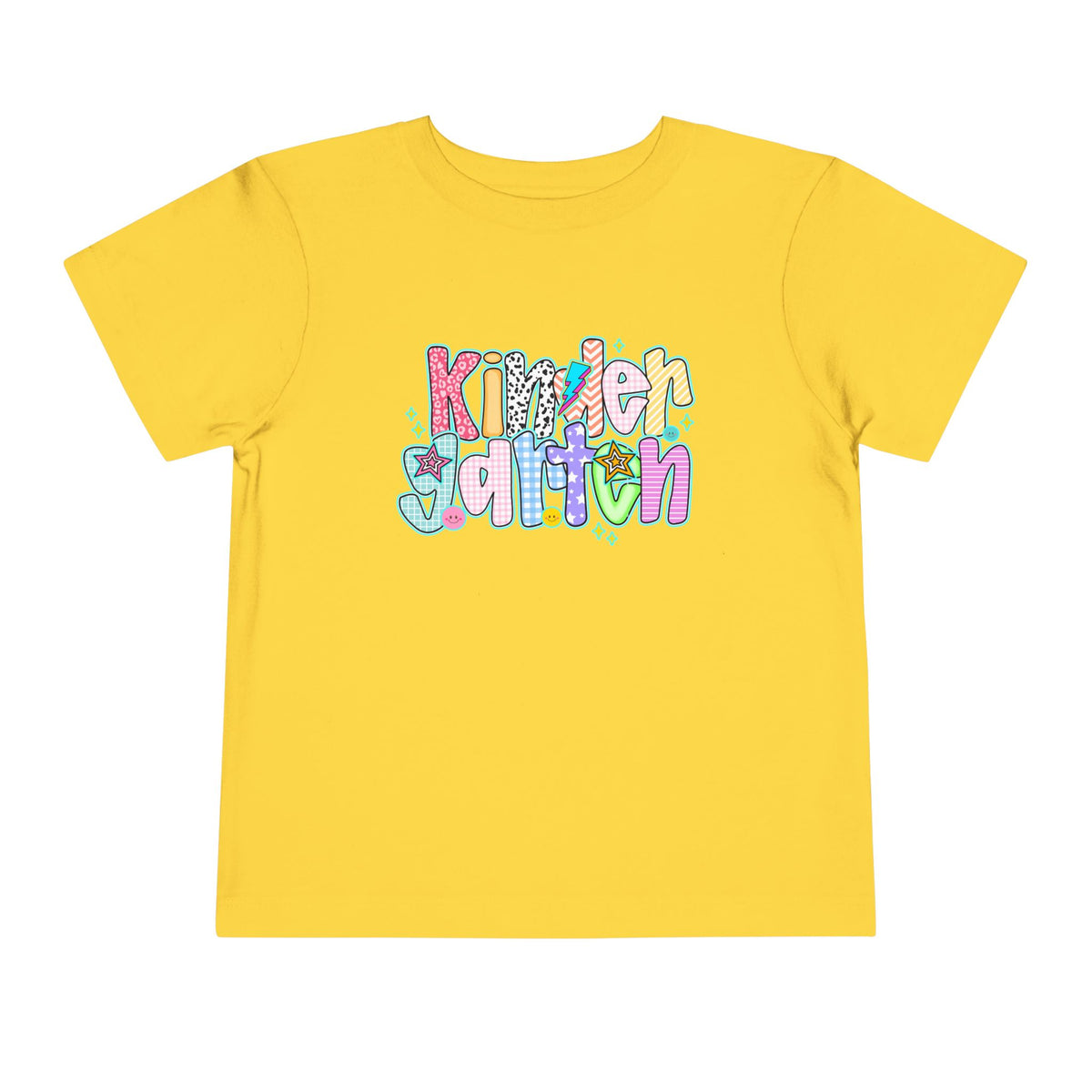 Kindergarten Back To School Doodle Script - Toddler Graphic T-shirt