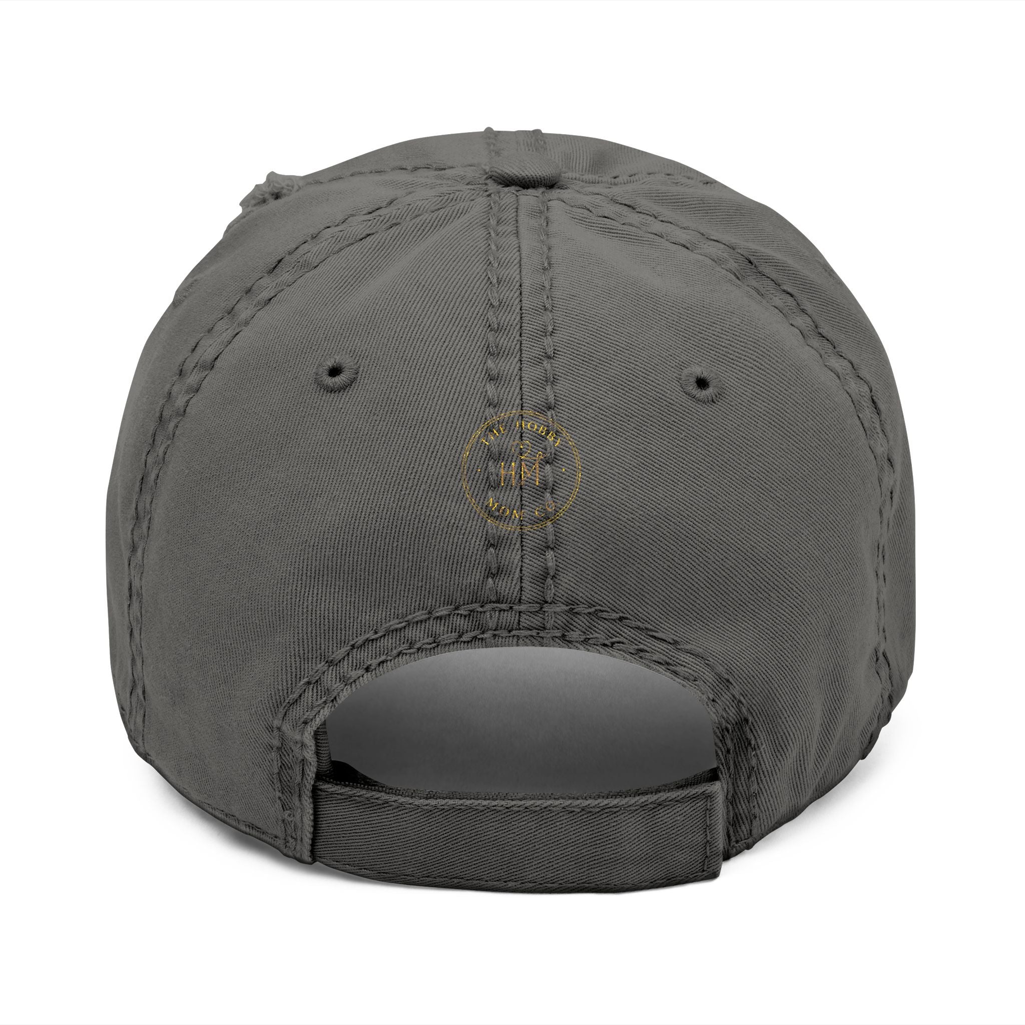 Embroidered "Dog Mom" Distressed Hat