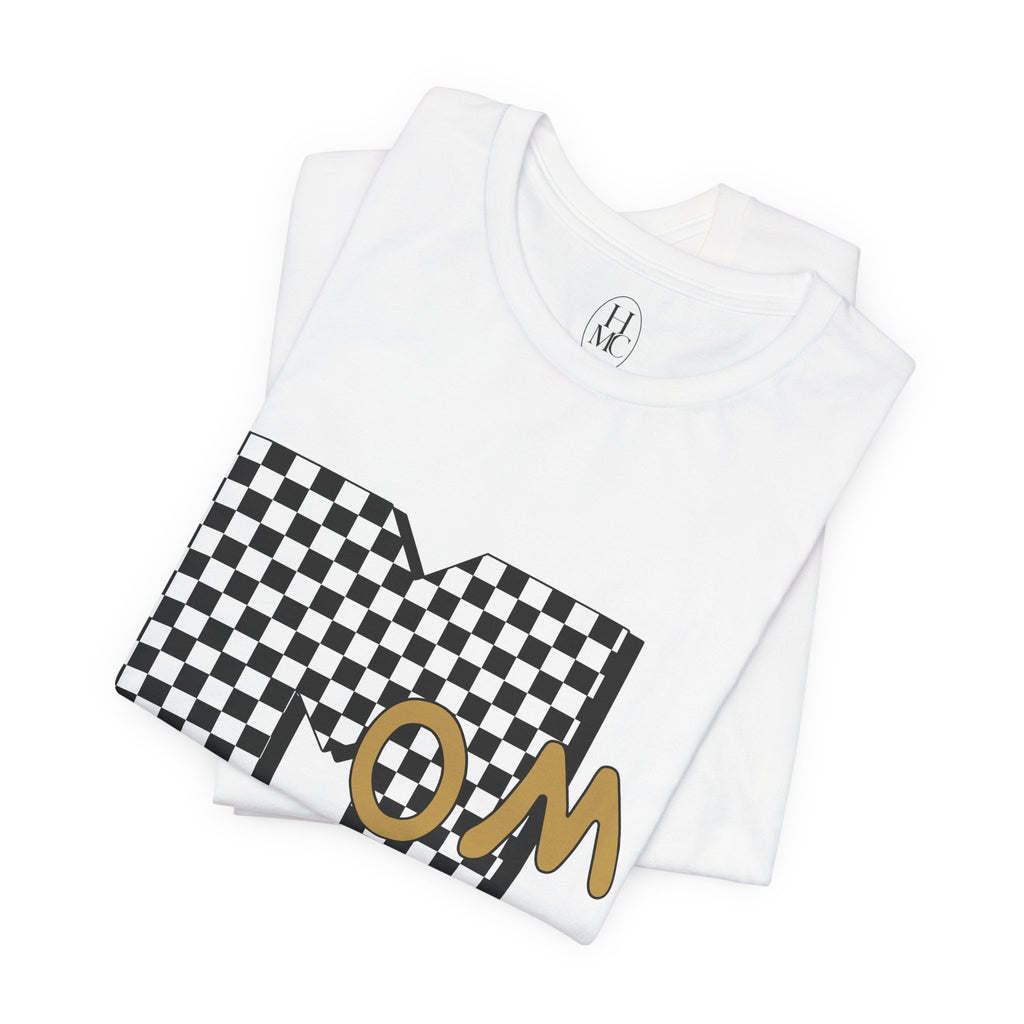 Checkerboard 'Mom' Graphic Tee