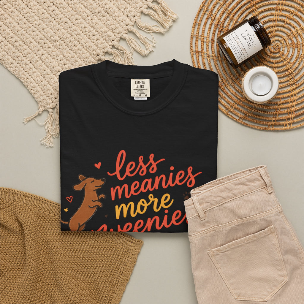 Less Meanies More Weenies Dachshund Graphic T-Shirt