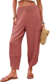 Womens Wide Leg Capri Pants