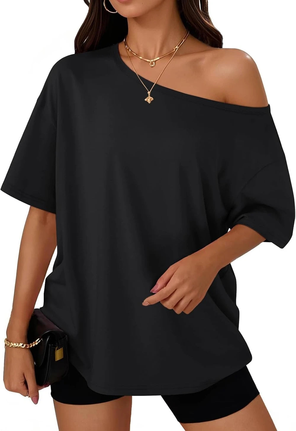 Oversized Off Shoulder T-Shirt