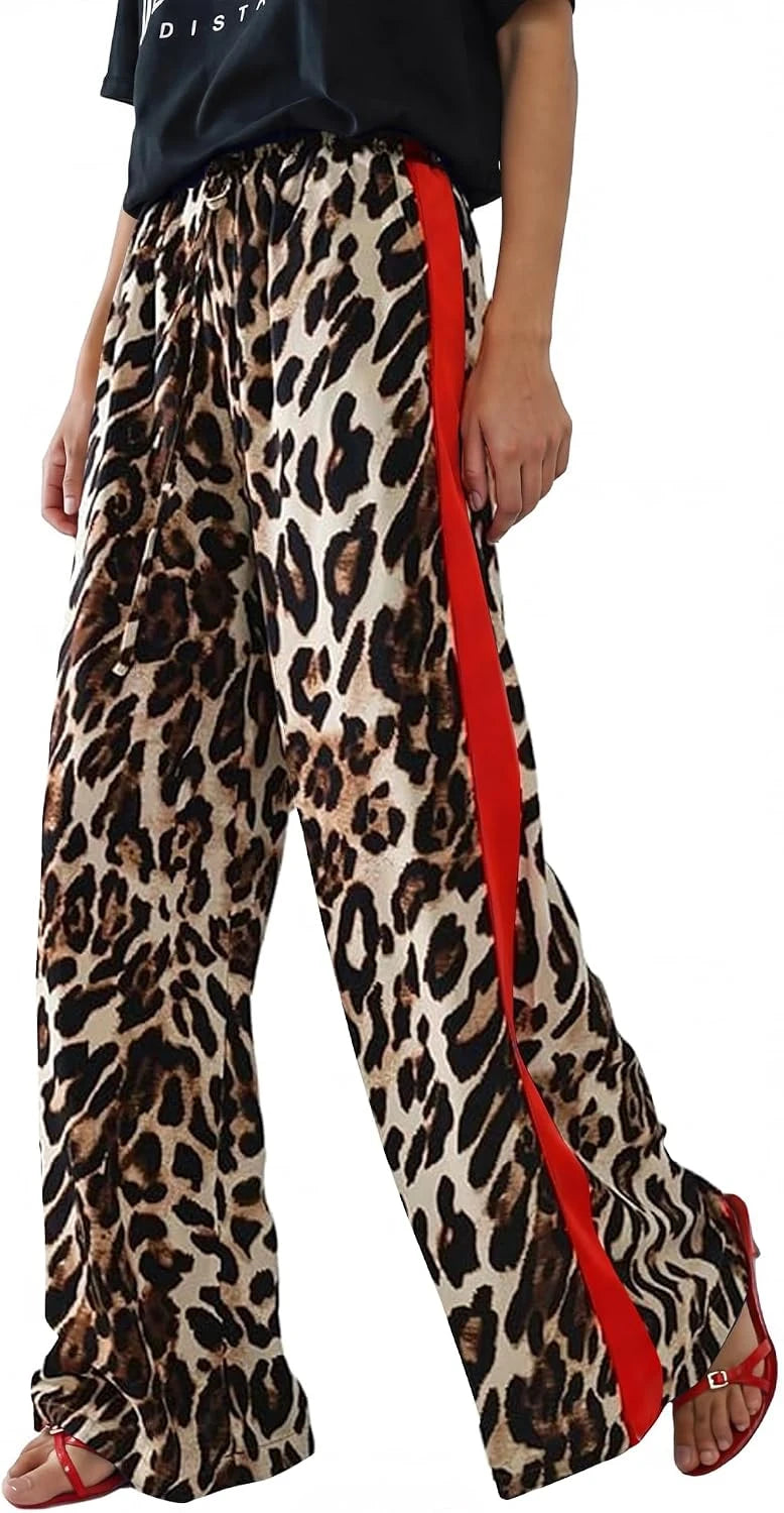 Leopard Wide Leg Pants