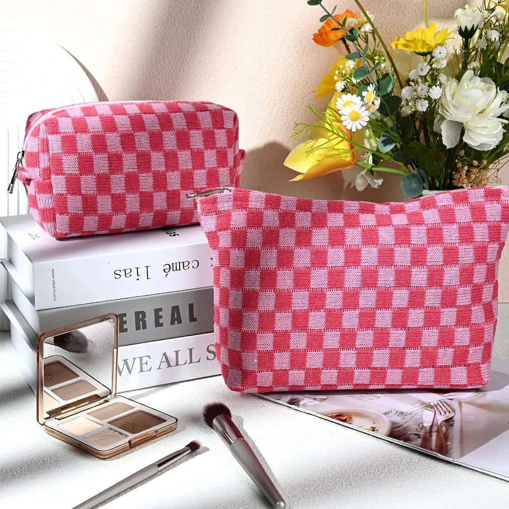 Canvas Cosmetic Bag Set 2 Piece
