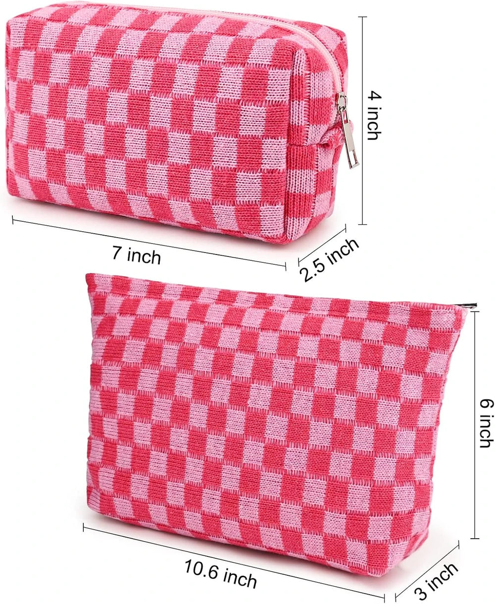 Canvas Cosmetic Bag Set 2 Piece