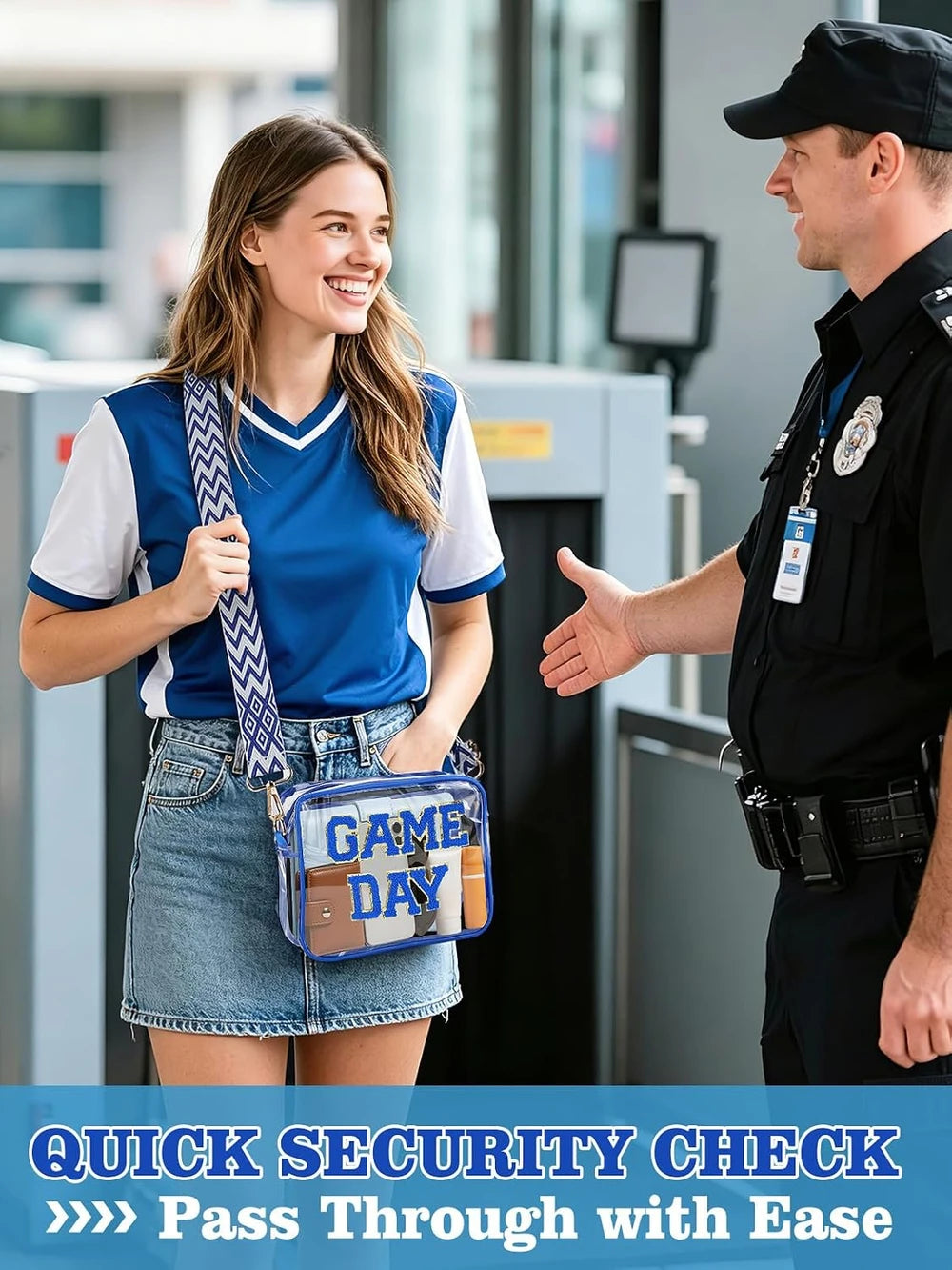 Clear Game Day Stadium Crossbody Bag