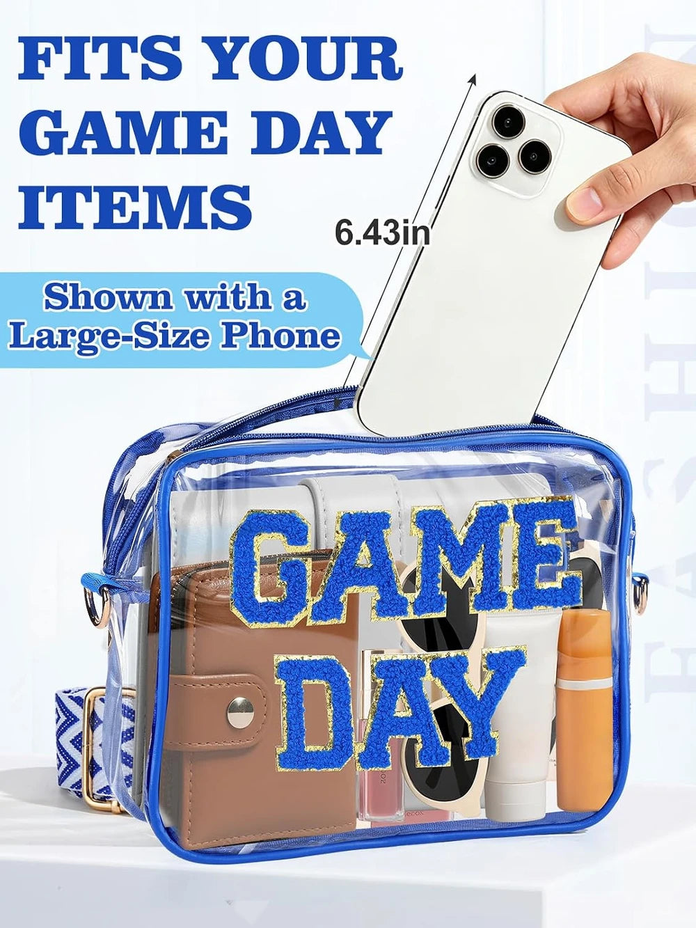 Clear Game Day Stadium Crossbody Bag