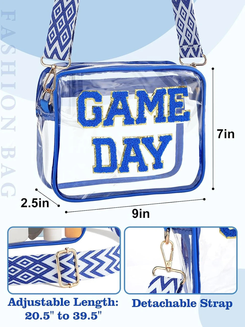 Clear Game Day Stadium Crossbody Bag