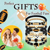 Football Charm Beaded Stretch Bracelet Set