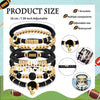Football Charm Beaded Stretch Bracelet Set