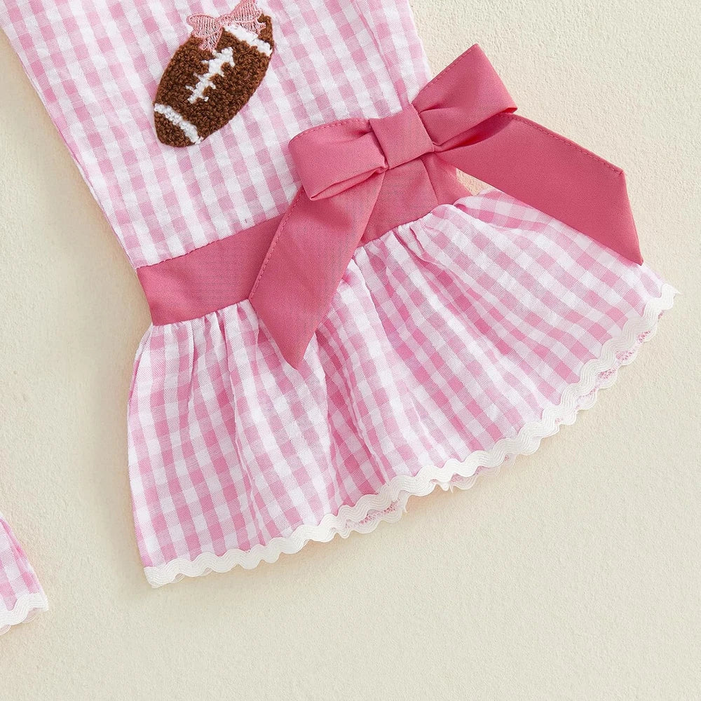 Toddler Football Bell Bottom Overalls