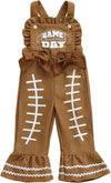 Football Embroidery Flared Romper