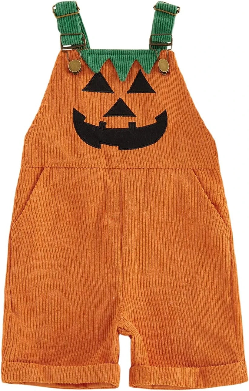 Festive Toddler Halloween Overalls