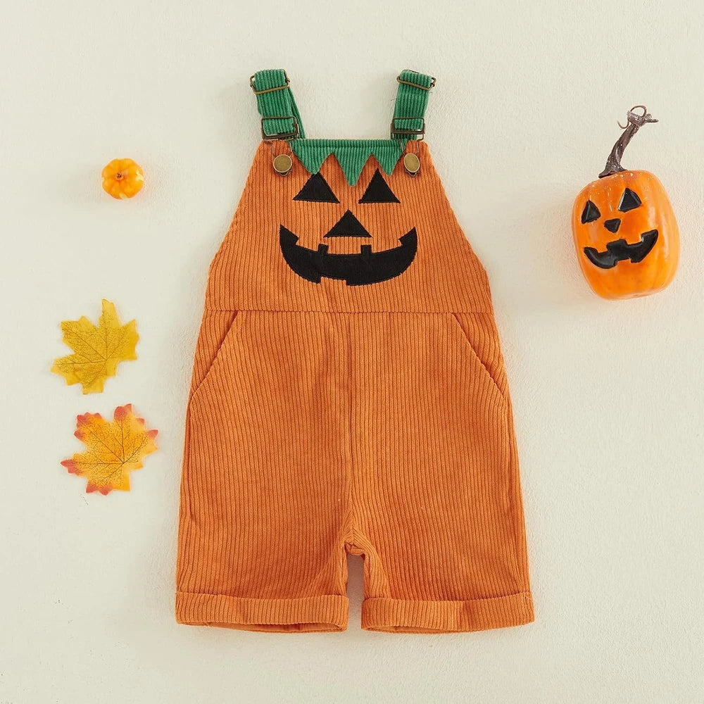 Festive Toddler Halloween Overalls