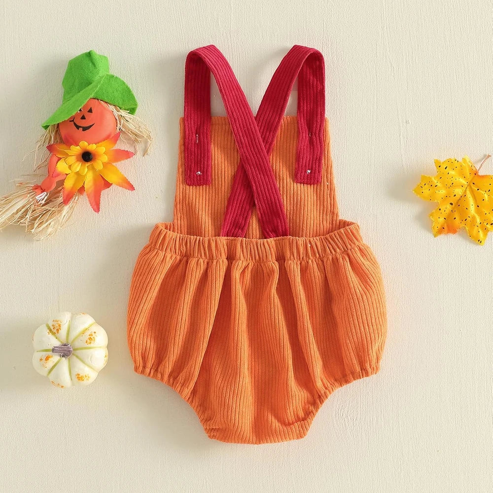 Halloween Corduroy Romper Sizes up to 18 Months.