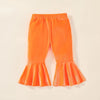 Toddler Halloween Sweatshirt Velvet Flare Pants Set
