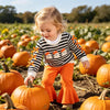 Toddler Halloween Sweatshirt Velvet Flare Pants Set