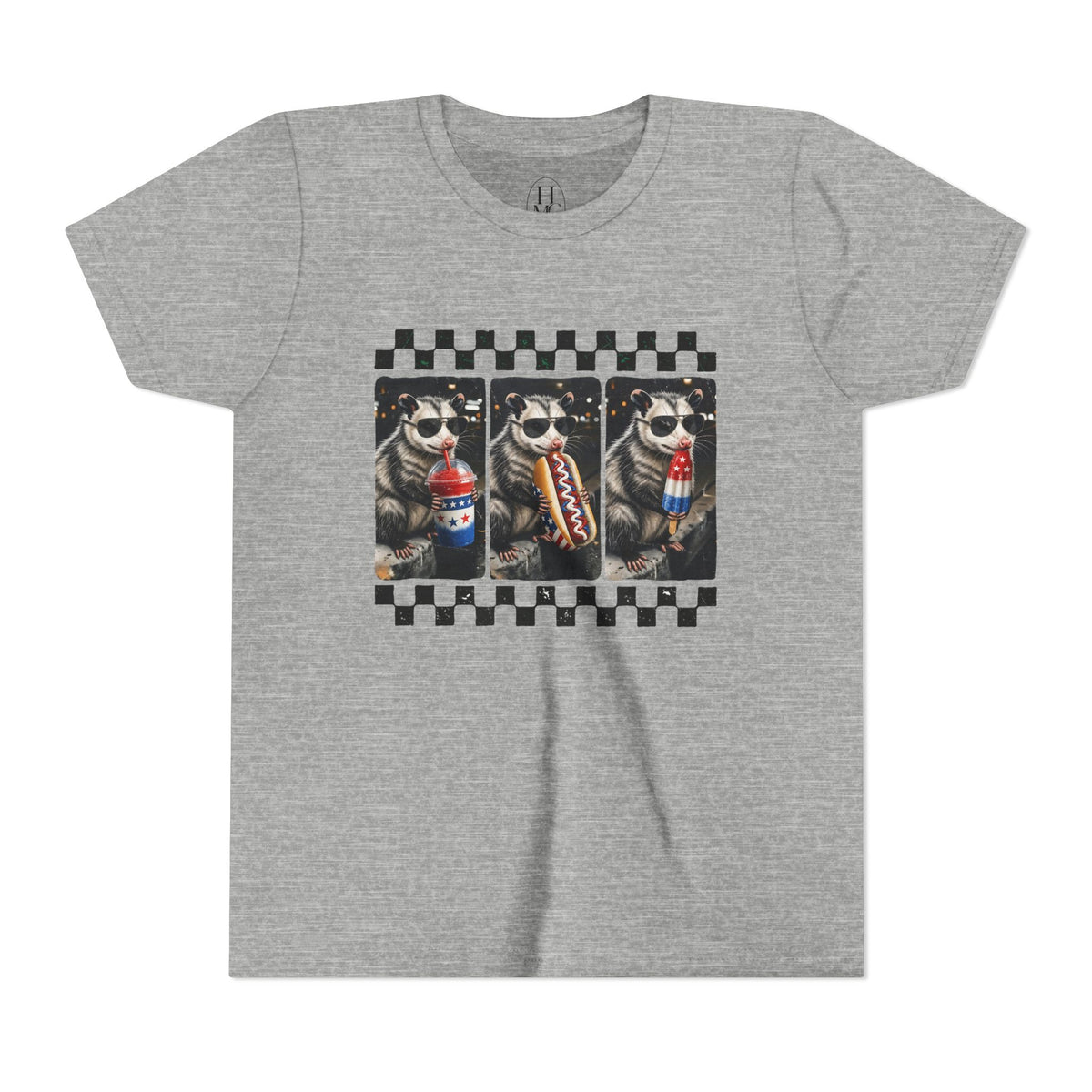 Opossum 4th of July Youth Graphic Tee