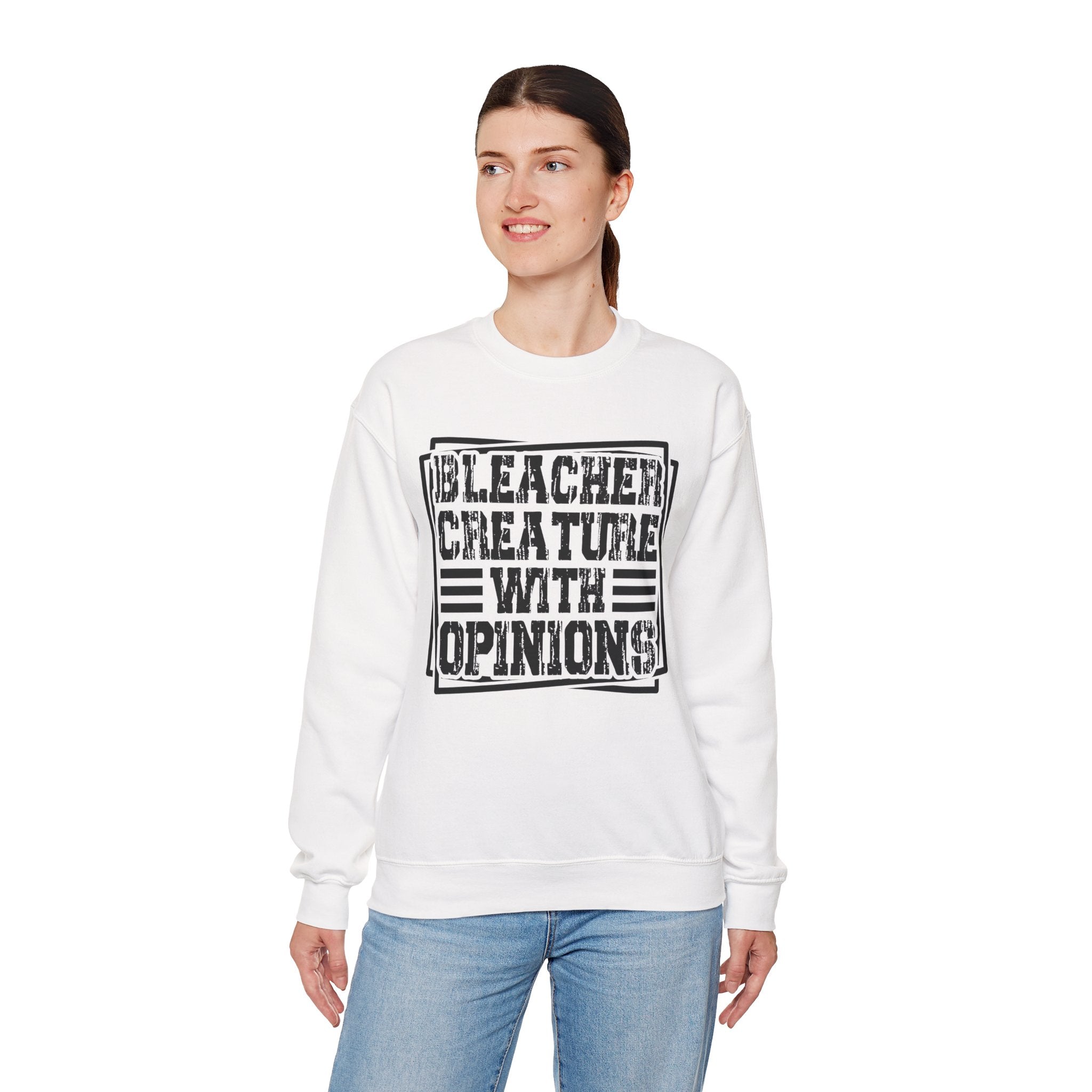 "Bleacher Creature With Opinions" Vintage-Style Crewneck