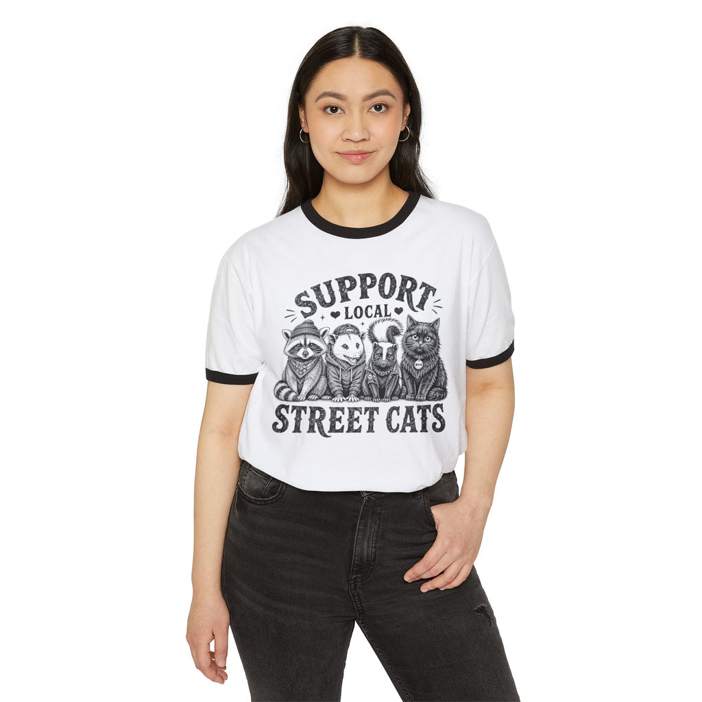 Support Local Street Cats Ringer T-Shirt