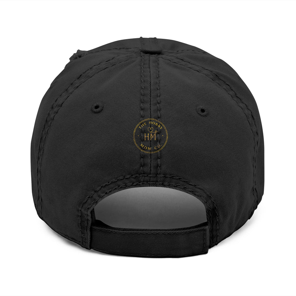 Embroidered "Dog Mom" Distressed Hat