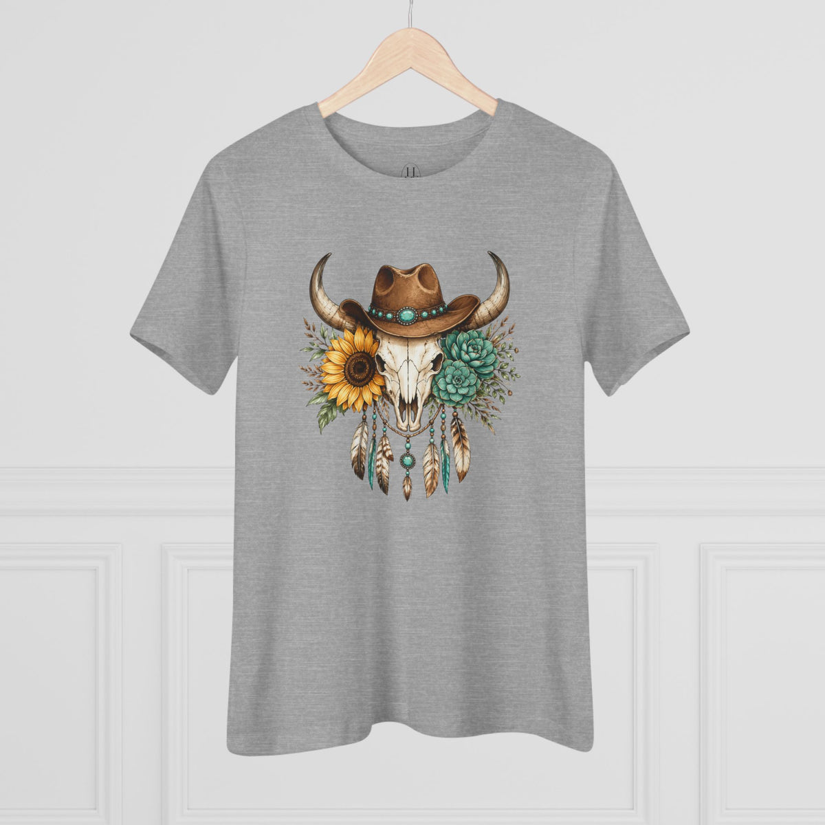 Cow Skull Floral Tee
