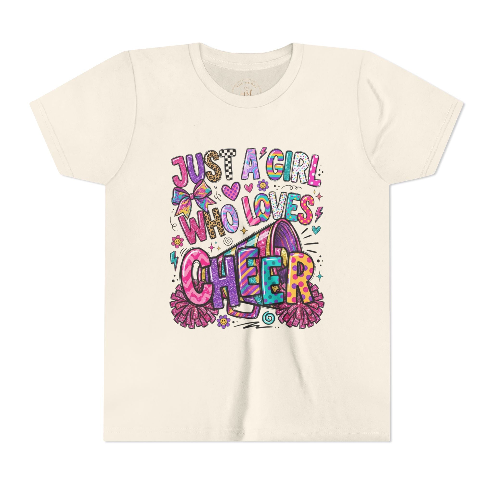 "Just a Girl Who Loves Cheer" Youth Cheer T‑Shirt